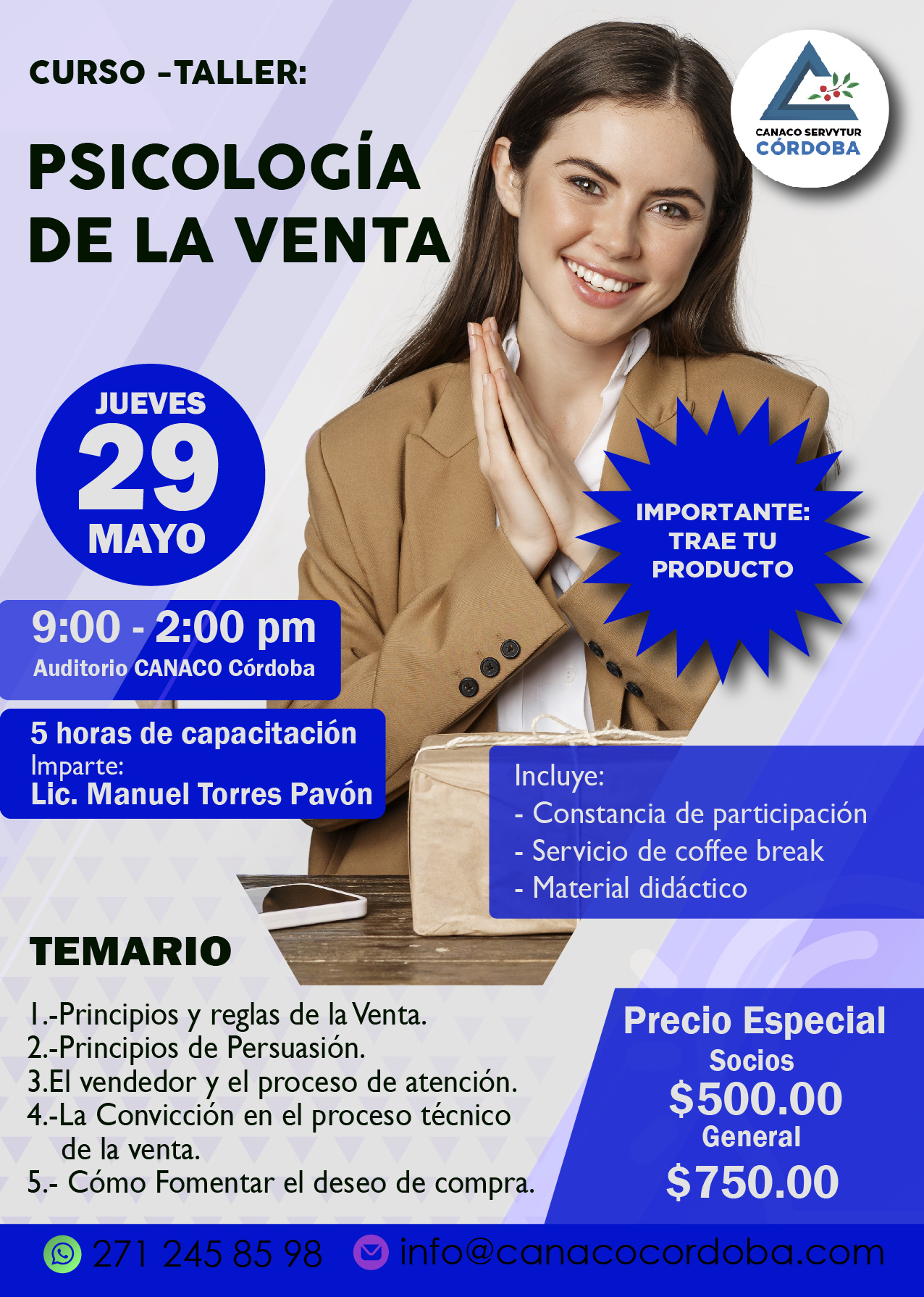 CURSO – TALLER: PSICOLOGÍA DE LA VENTA